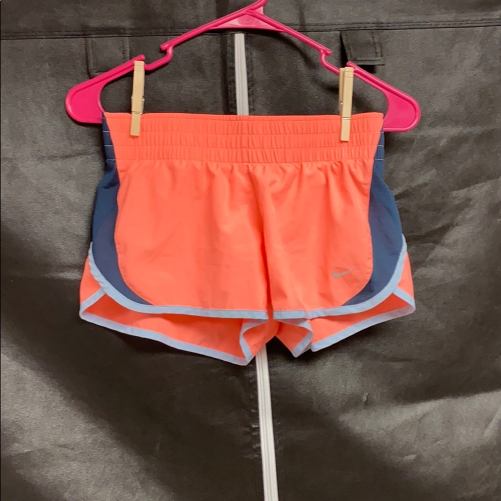 🌸Nike neon orange running shorts